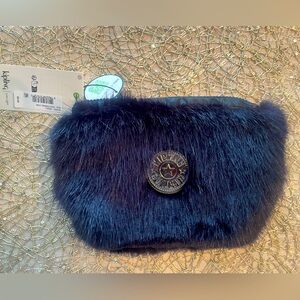 NWT Kipling anuli nocturnal fur makeup bag
